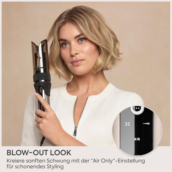 BaByliss Style Secret Air Automatisch Lockenstab – 25mm mit sanfter Wärme &amp; Luftstrom, 48 Styling‑Ko