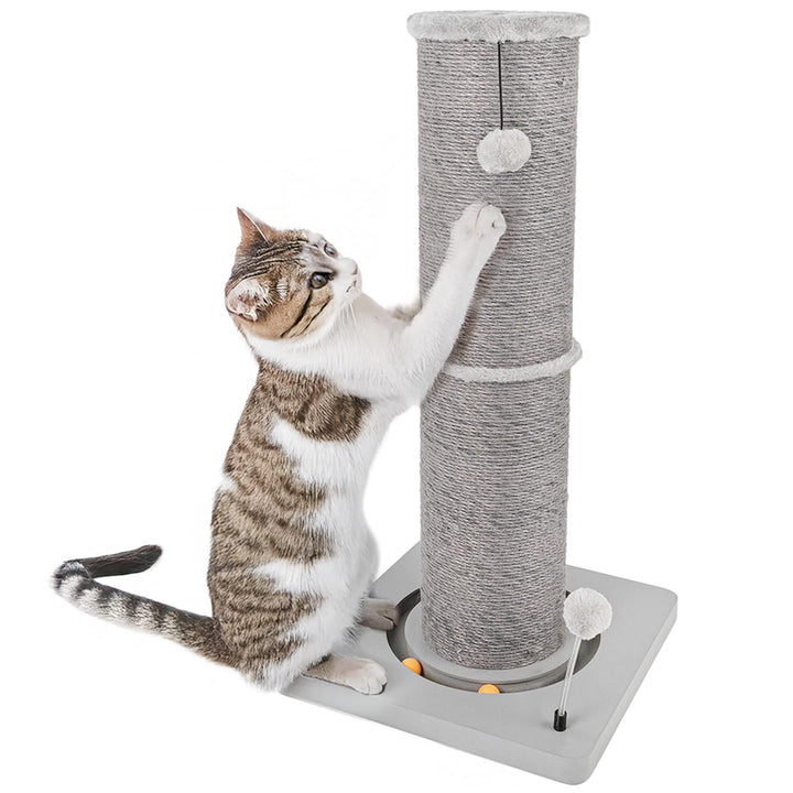 CanadianCat Company | Kratzstamm für Katzen - Carla - mit Spielzeug | interaktives Katzenspielzeug s