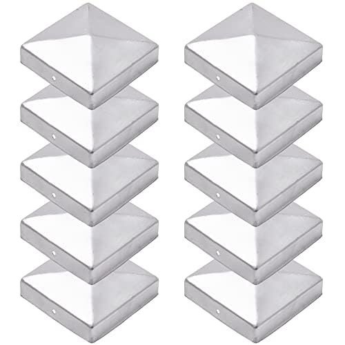 TRIBECCO® 10 Pfostenkappen 7x7 cm - 70x70 mm Zaunpfosten Kappen für Holzpfosten Abdeckkappen für Zau