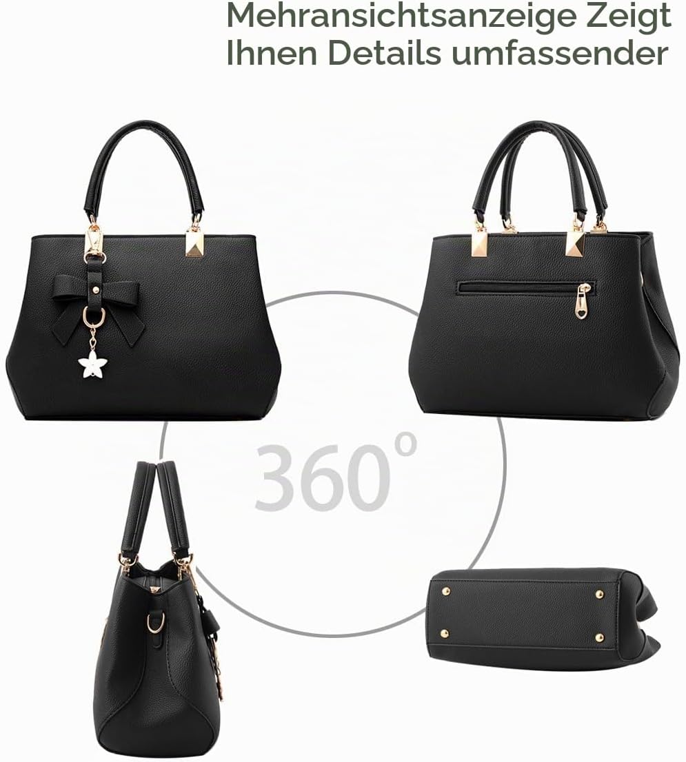 NICOLE &amp; DORIS Damen Handtaschen Designer Tasche Elegante Frauen Umhängetasche PU Leather Shopper He