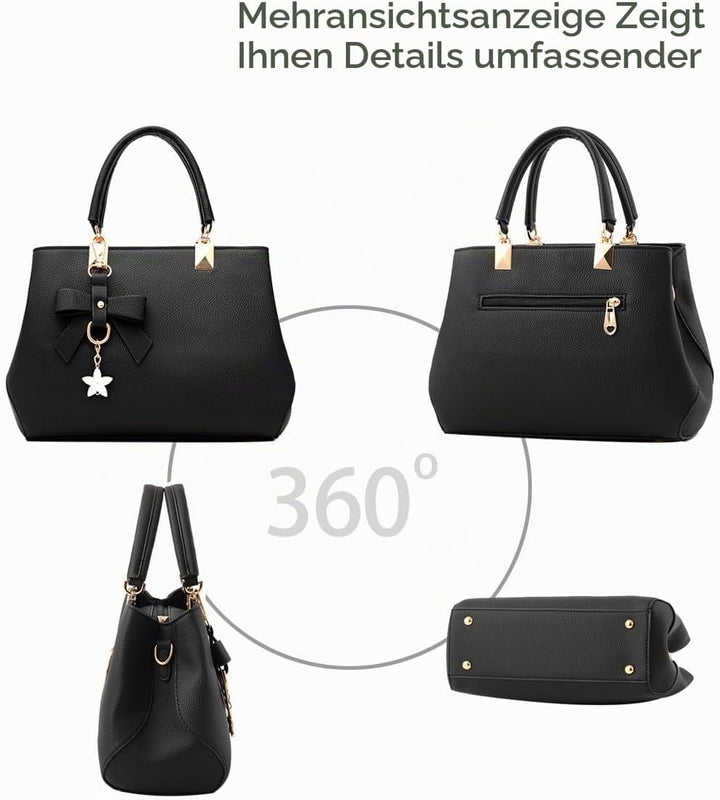 NICOLE &amp; DORIS Damen Handtaschen Designer Tasche Elegante Frauen Umhängetasche PU Leather Shopper He