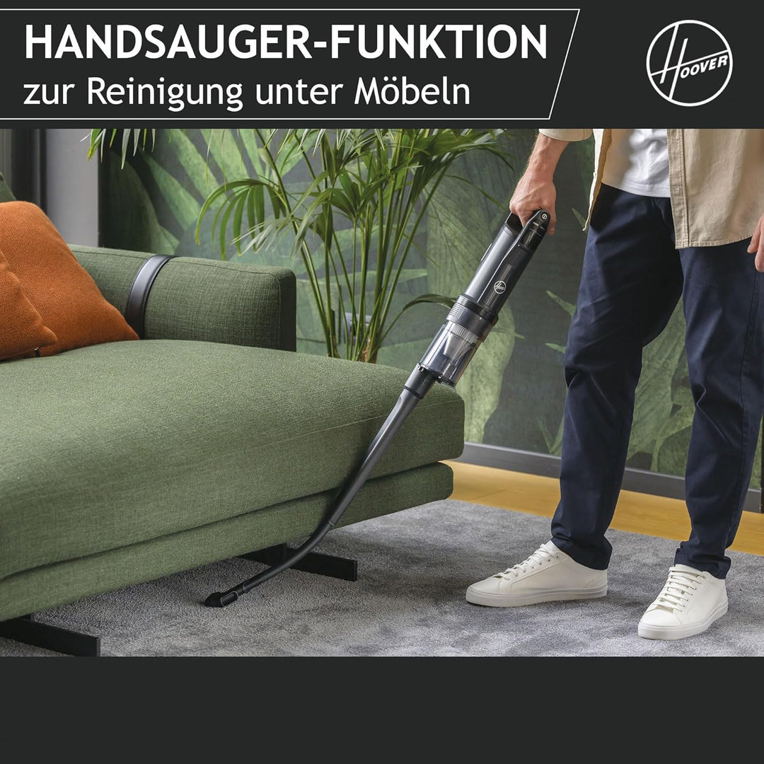 HOOVER HFX Akku Staubsauger mit LED-Licht, bis 120 m² saugen I Staubsauger kabellos mit CORNER GENIE