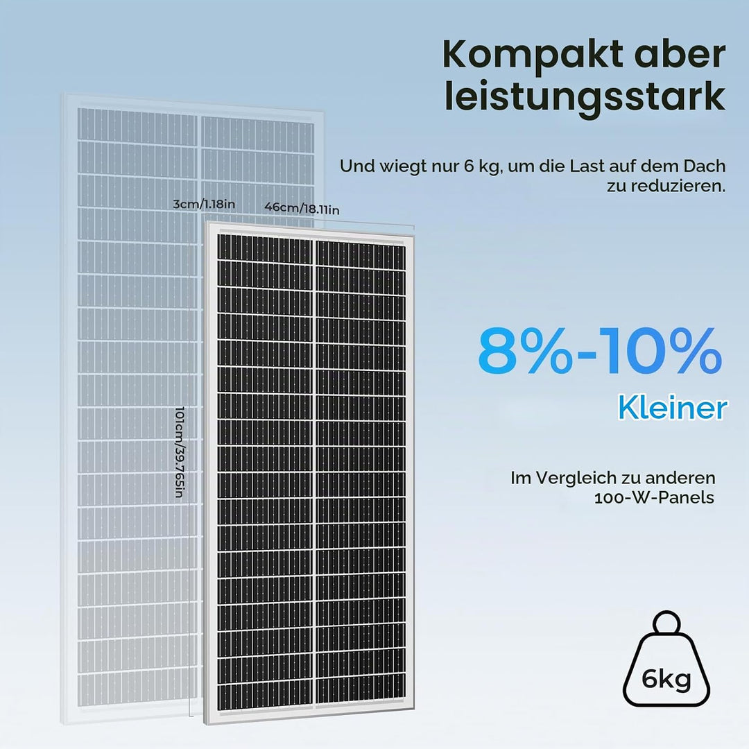 18BB Solarpanel, N-Type 12 V Solarmodul, 25% Hocheffiziente Monokristalline PV-Module, IP68-Wasserdi