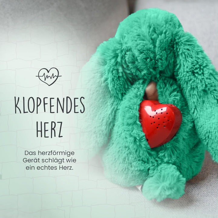 Cozy Dog Bunny Kuscheltier Hund - Kuscheltier mit Herzschlag - Plüschtier Hund - reduziert Trennungs
