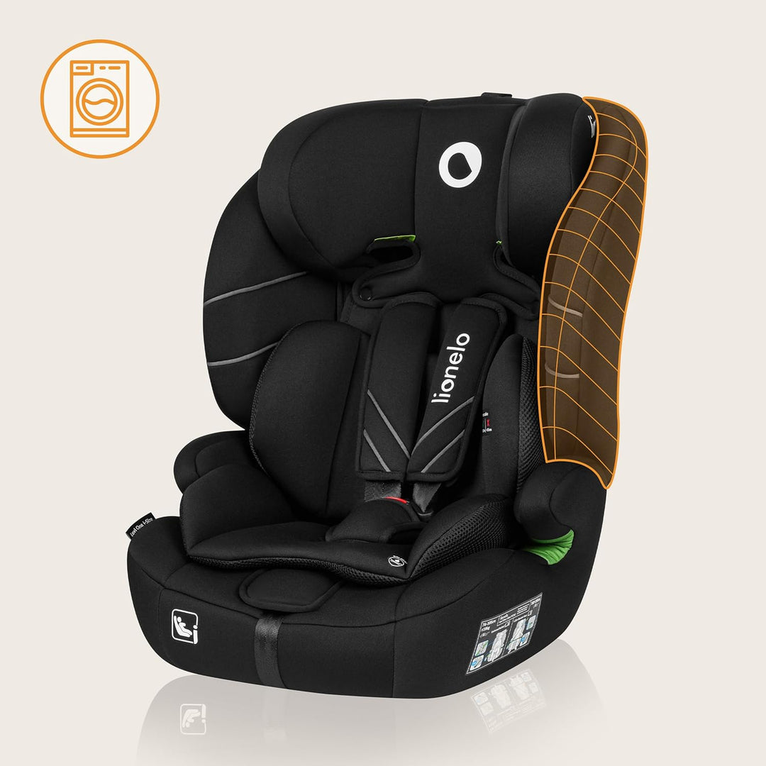 LIONELO LEVI ONE I-SIZE 76-150 cm Kinderautositz, Gruppe 1 2 3, Seitenschutz, 10 Grad Kopfstützenver