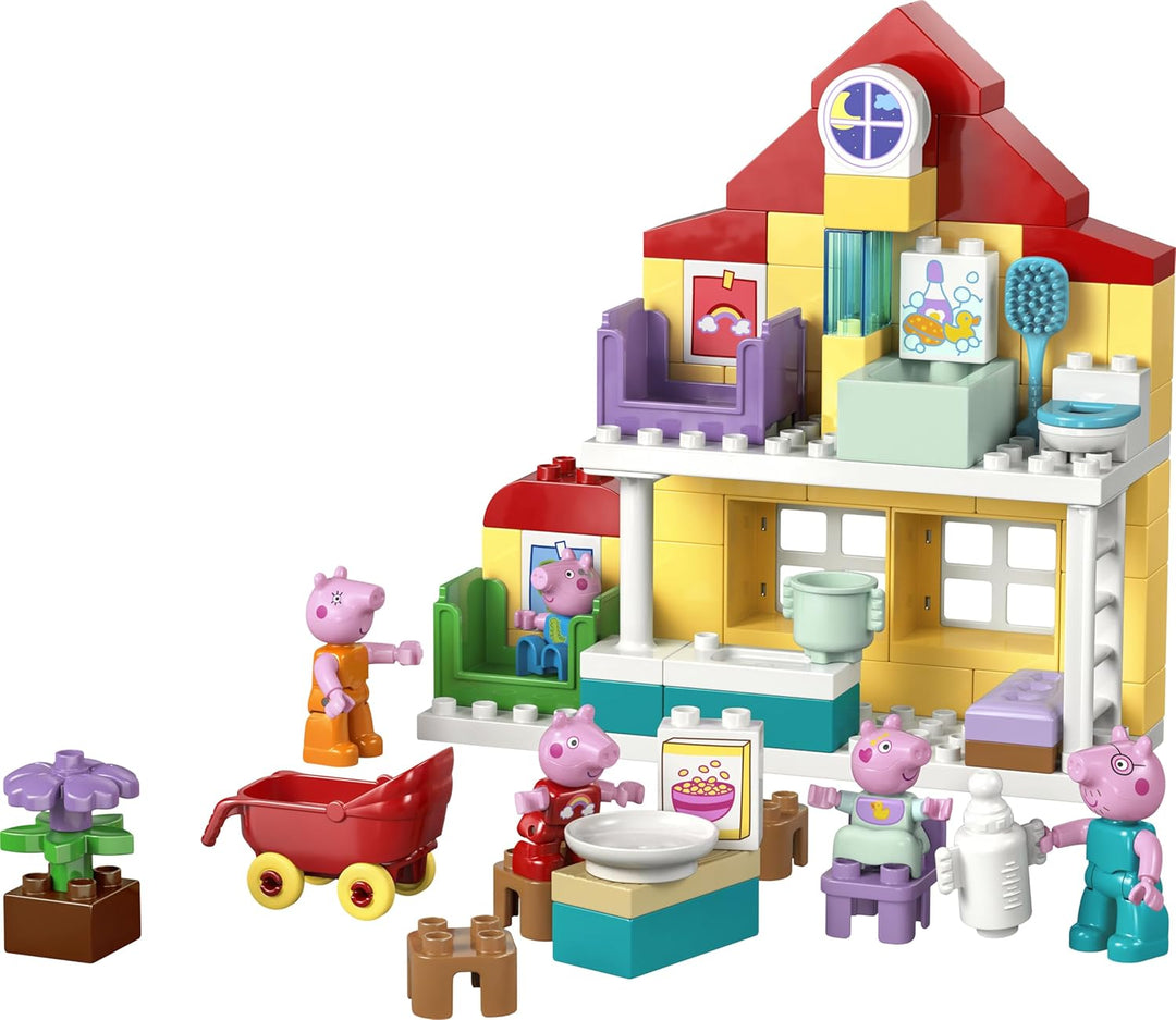 LEGO DUPLO Peppa Wutz Familienhaus - Lernspielzeug zur Förderung der Motorik - Montessori Spielzeug