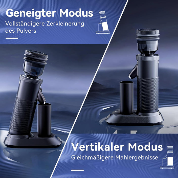 HIBREW G5 Kaffeemühle Kegelmahlwerk, Espressomühle, Einzelbehälter, Aluminiumgehäuse, 36 einstellbar