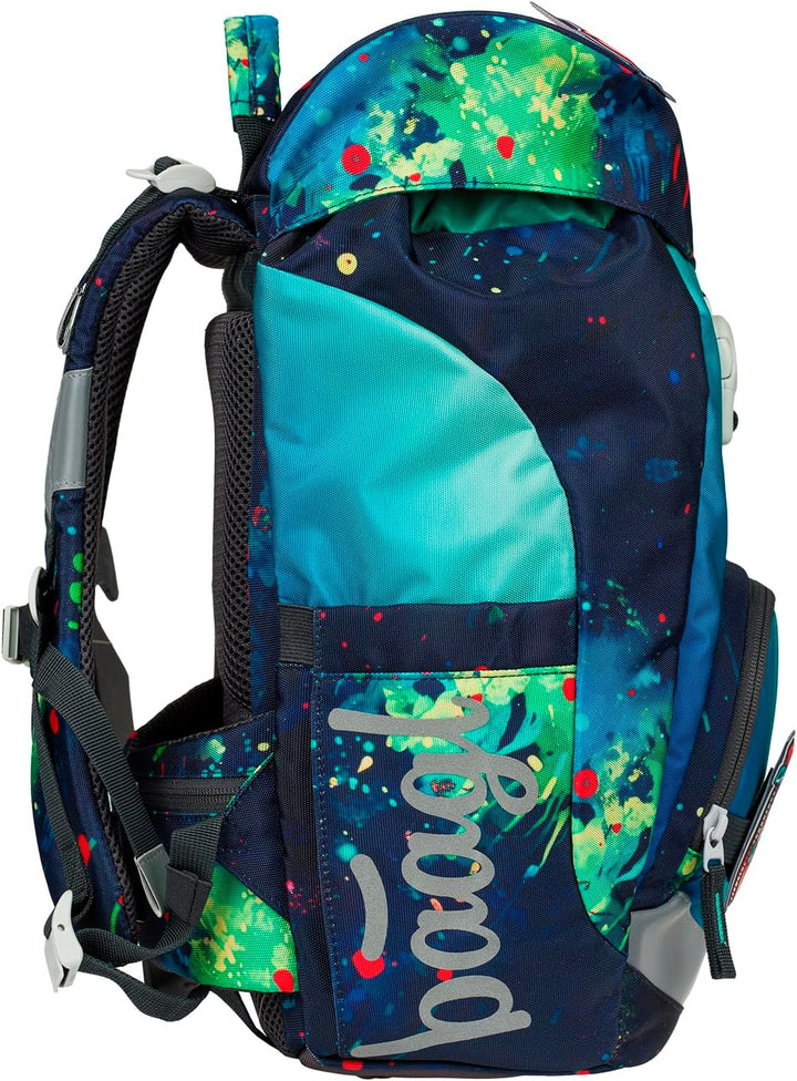Baagl Schulranzen Jungen für 1. Klasse, Airy Schultasche Set 3-Teilig, Grundschule Schulrucksack für