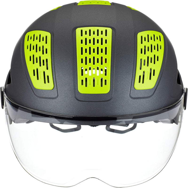 ABUS Stadthelm Hyban 2.0 ACE - Fahrradhelm mit Visier, Licht und ABS-Hartschale - für Damen und Herr