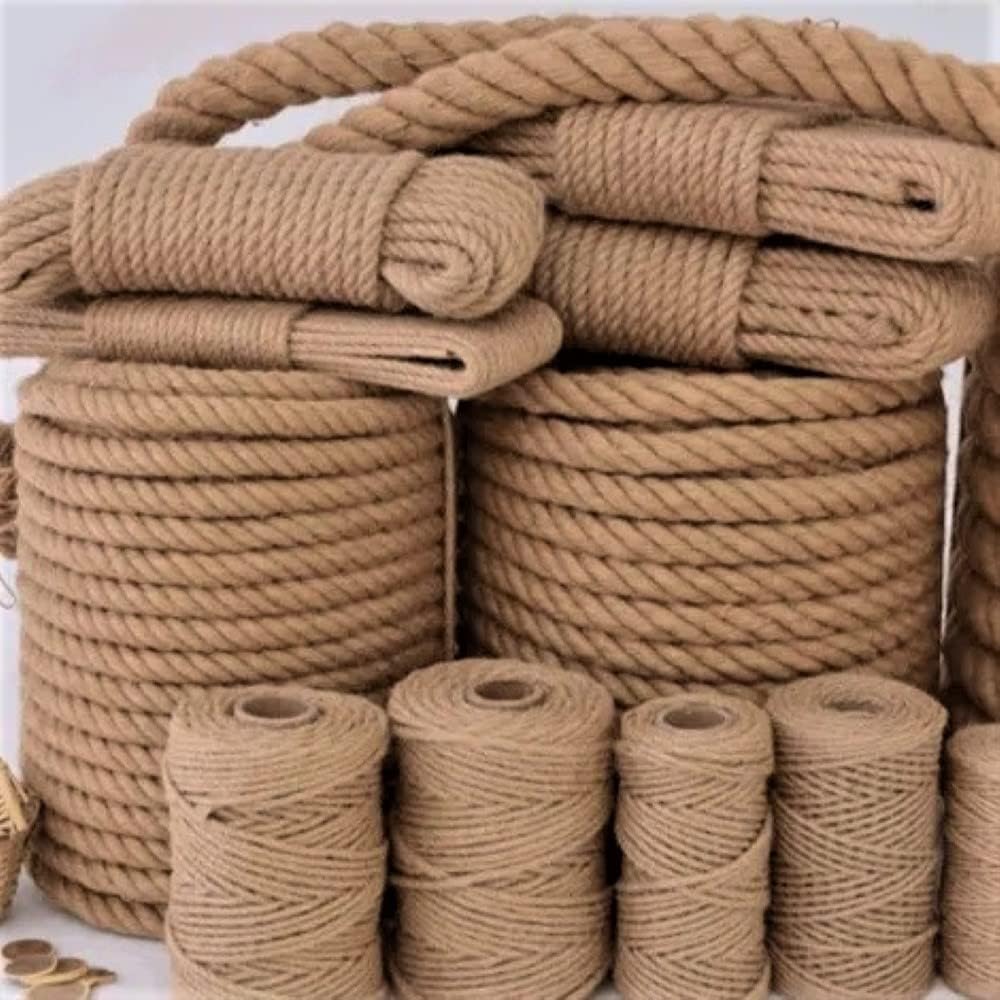 Juteschnur. Dekokordel. Jutekordel. Schnur aus Jute. Jute Schnur für DIY Kunstgewerbe Gartenschnur D