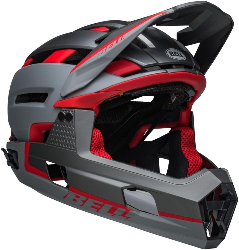 BELL Herren Super Air R MIPS Fahrradhelm MTB, Matte/Gloss red/Gray, L | 58-62cm