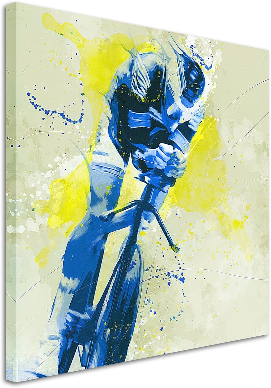 Paul Sinus Art Radsport III 60x60cm SPORTBILDER Splash Art Wandbild Aquarell Art