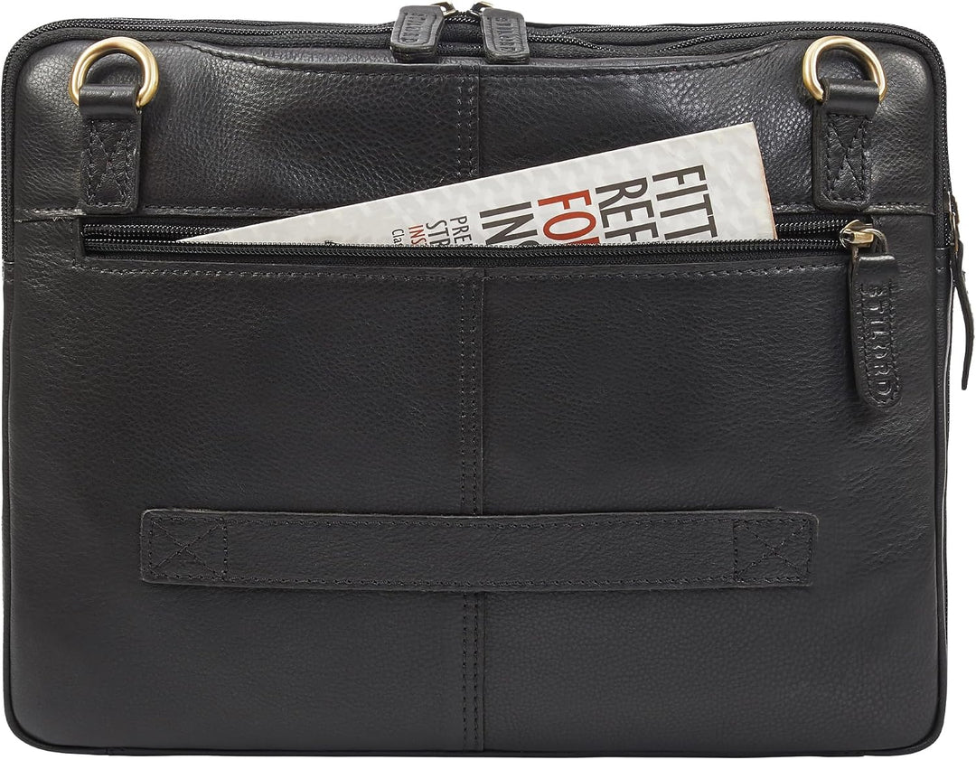 STILORD Connell Laptoptasche 13 Zoll Leder Aktentasche Schmal Arbeitstasche Herren Vintage Laptop-Hü