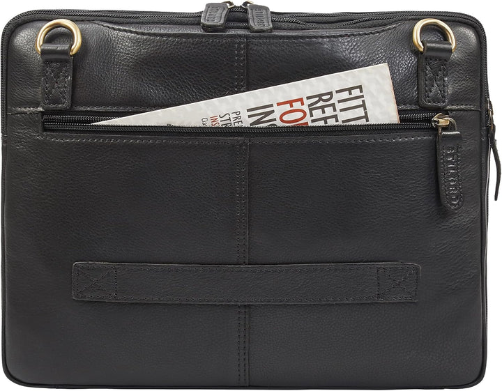 STILORD Connell Laptoptasche 13 Zoll Leder Aktentasche Schmal Arbeitstasche Herren Vintage Laptop-Hü
