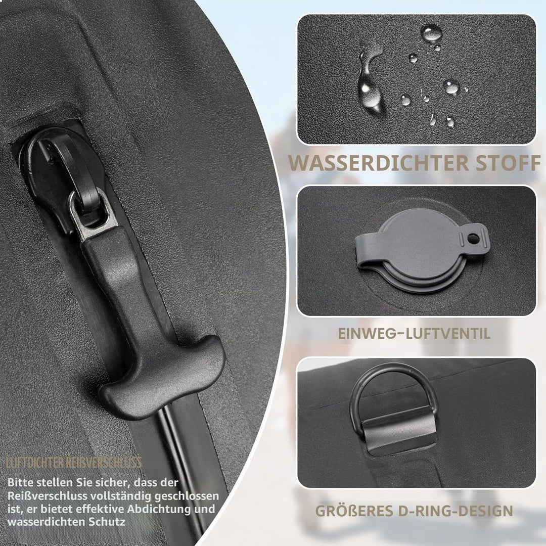 Vakuumbeutel für Kleidung Wiederverwendbar TPU Vakuumierbeutel mit Luftdichtem Ventil Reise Nylon Or