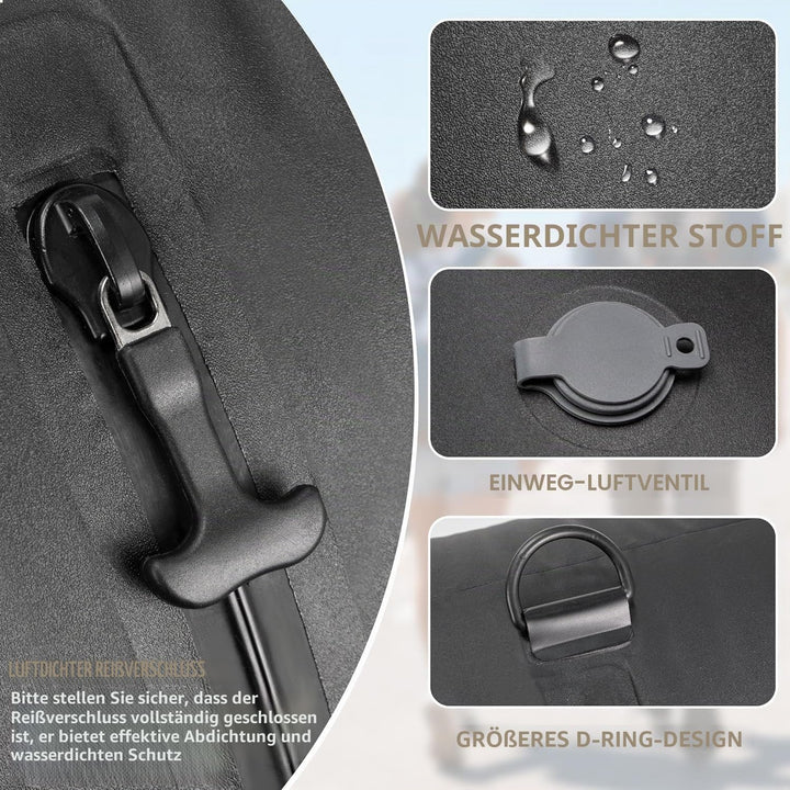 Vakuumbeutel für Kleidung Wiederverwendbar TPU Vakuumierbeutel mit Luftdichtem Ventil Reise Nylon Or