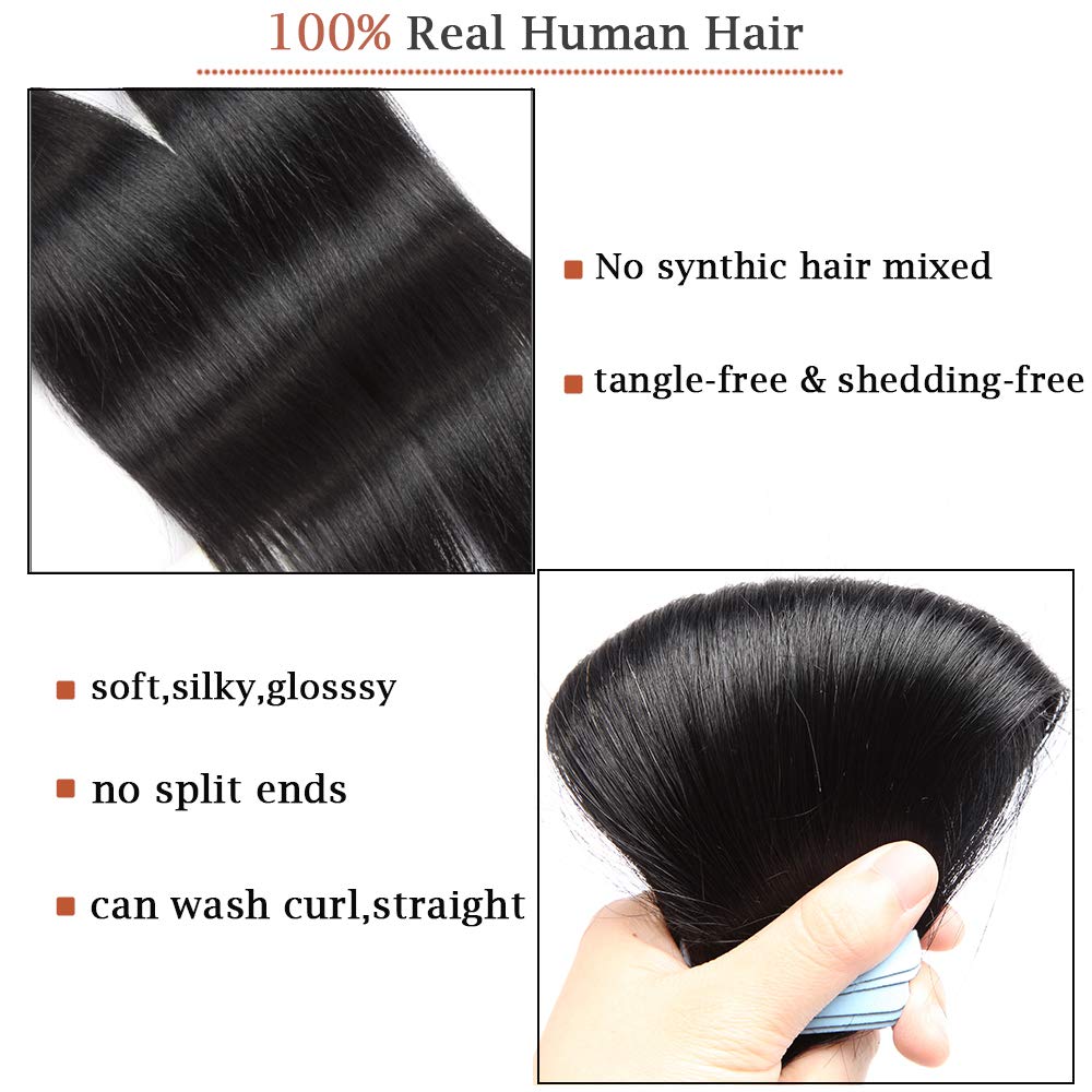 SEGO Tape Extensions Echthaar Haarverlängerung 20 Tressen/30 g Klebeband Band in Haarverlängerung Kl