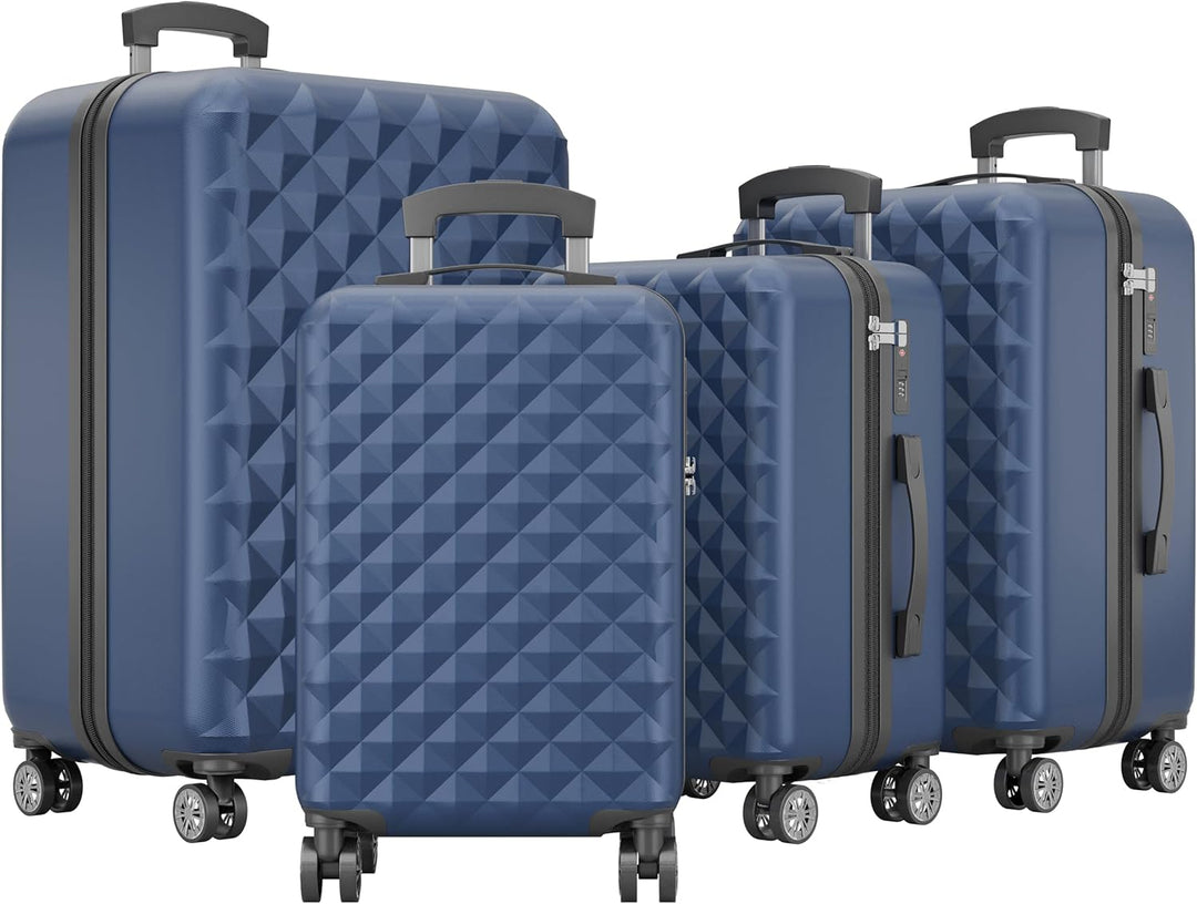 Onbest Premium Kofferset 4-TLG. – Hartschalenkoffer mit TSA-Lock, USB-Anschluss – 1x Kofferwaage, 2X