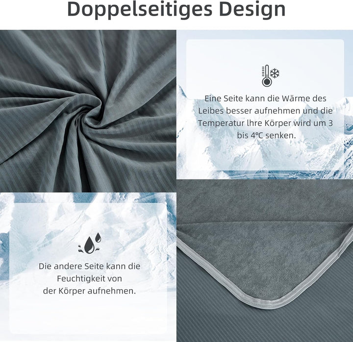 WONGS BEDDING Kühldecke Sommerdecke 2 in 1 doppelseitig mit Japanische Arc-Chill Q-Max 0,43 selbstkü