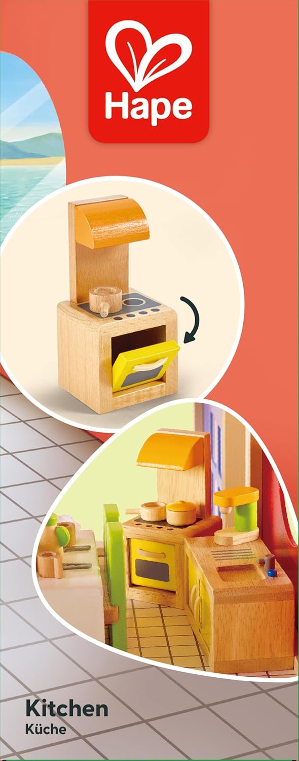 Hape E3453 - Küche, Puppenhauszubehör, Küche