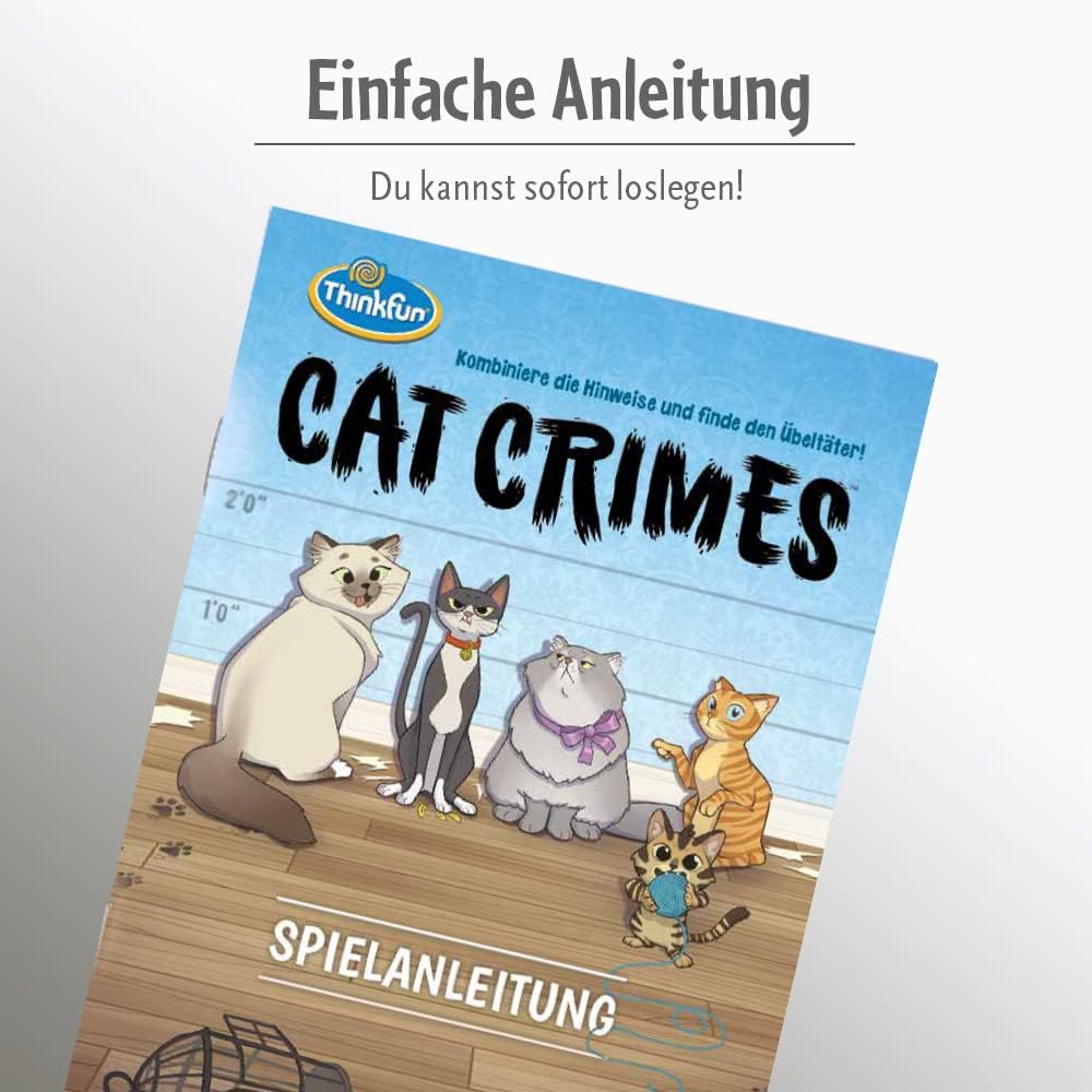 ThinkFun - 76366 - Cat Crimes - Das flauschige und freche Kombinations- und Deduktionsspiel mit Katz