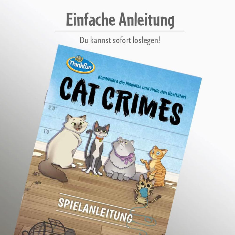 ThinkFun - 76366 - Cat Crimes - Das flauschige und freche Kombinations- und Deduktionsspiel mit Katz