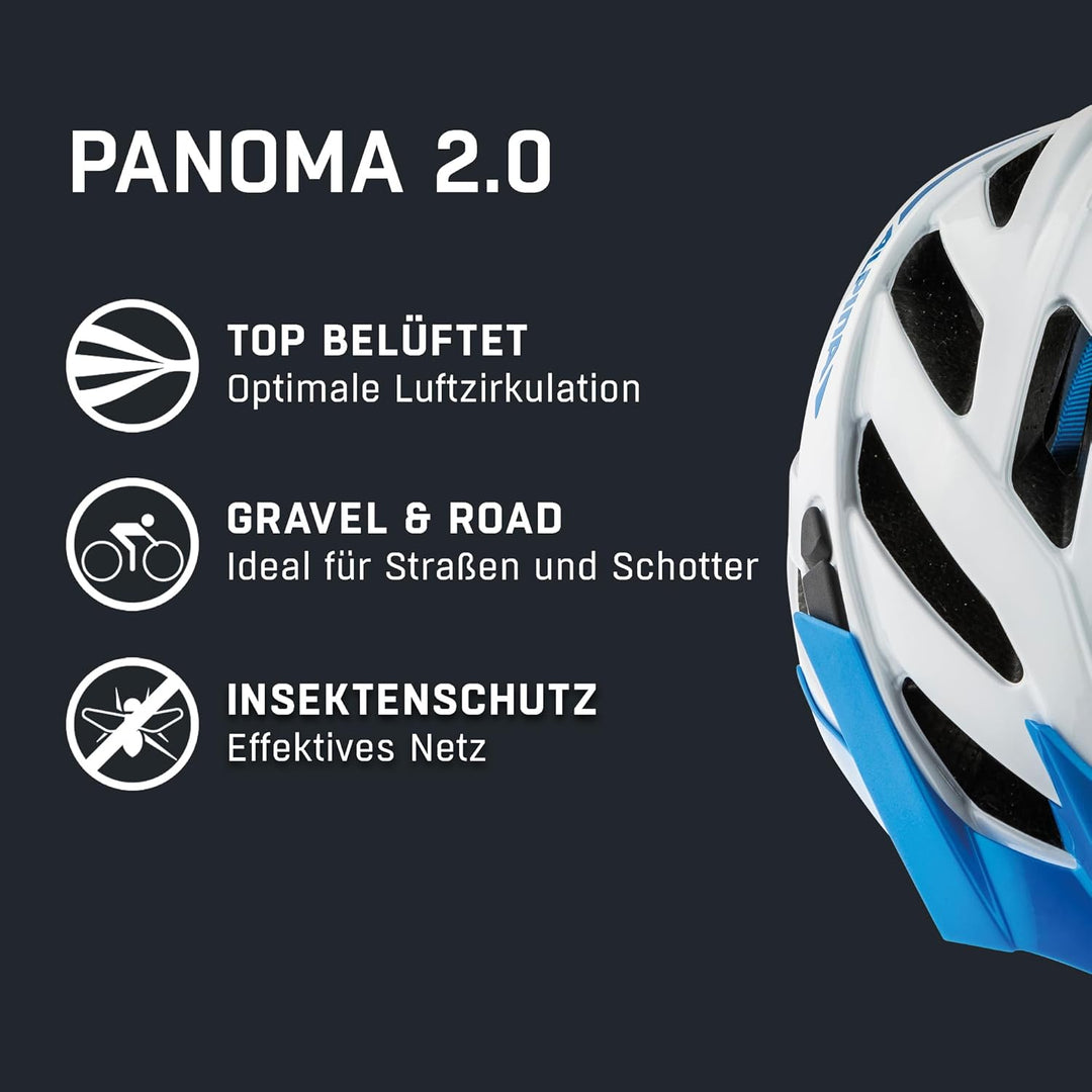 ALPINA PANOMA 2.0 L.E. - Reflektierender & Optimal Belüfteter Fahrradhelm Mit Fliegennetz & Nachrüst