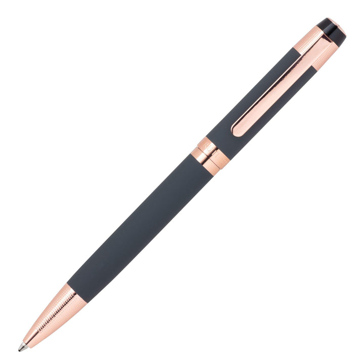 Cerruti 1881 Kugelschreiber „THAMES“ Grey | Schreibstift aus Edelstahl in einem grauen Korpus | Blau