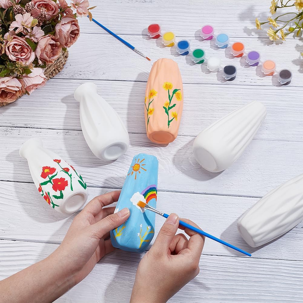 WEBEEDY 3 Set Vase Töpfermalset Bemale Deine Eigene Vase Keramikmalset Für Erwachsene Unbemalte Vase