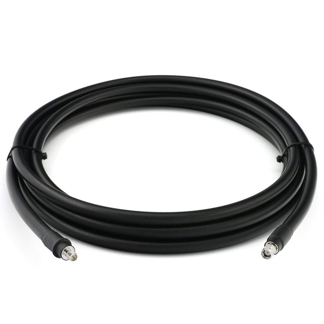 RANGEFUL 15m RP-SMA Stecker auf RP-SMA Buchse Koaxialkabel – 15 Meter 8D-FB Ultra-Verlustarmes Ø11.1