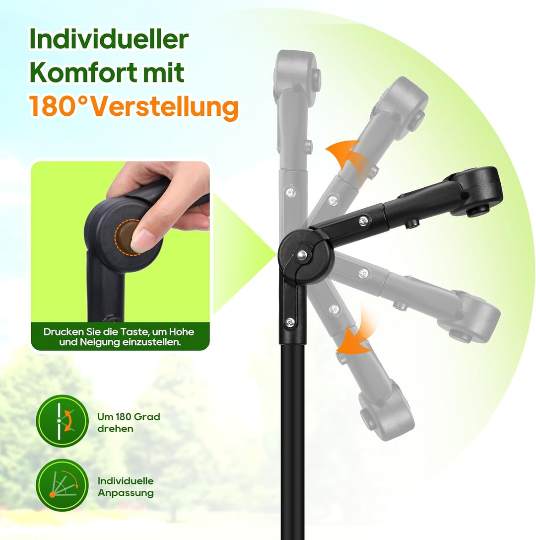 Upgrade Bollerwagen Schiebegriff Griff Ersatz, Klappbarer Handgriff, Ergonomischer Kinderwagengriff