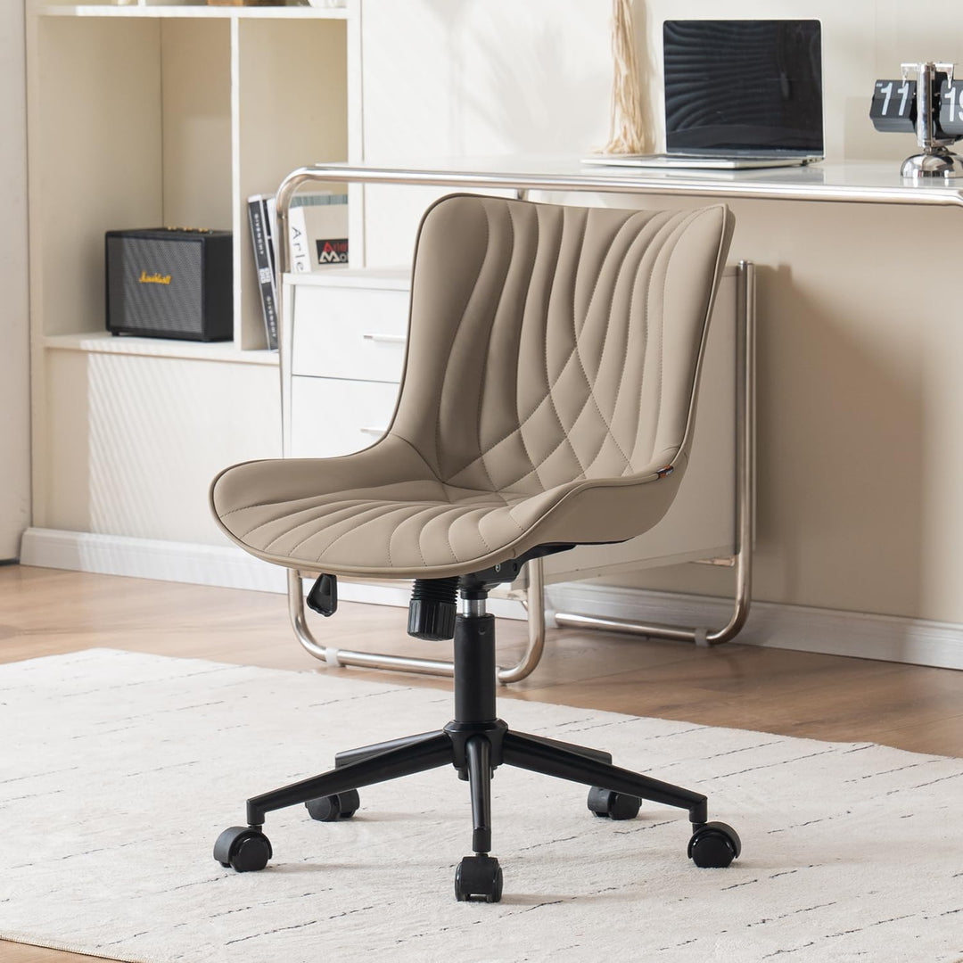 YOUTASTE Ergonomischer Bürostuhl Schaukeldrehstuhl Lounge Stuhl Höhenverstellbare 360° Kunstleder Dr