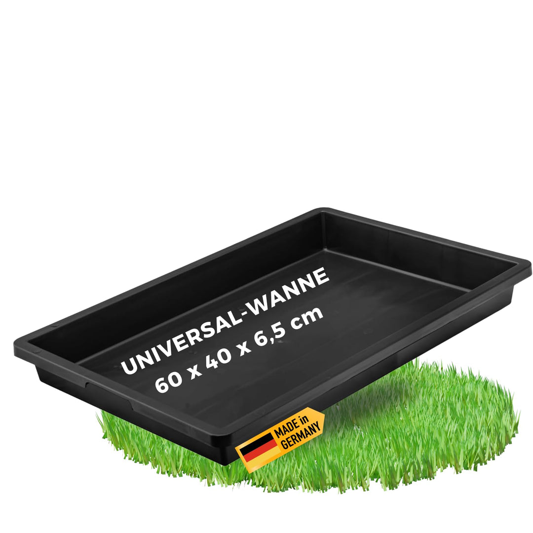 UDOPEA Profi Kunststoff Wanne flach (60 x 40 x 6,5 cm) - Pflanzschale, Wasserwanne ohne Bodenlöcher