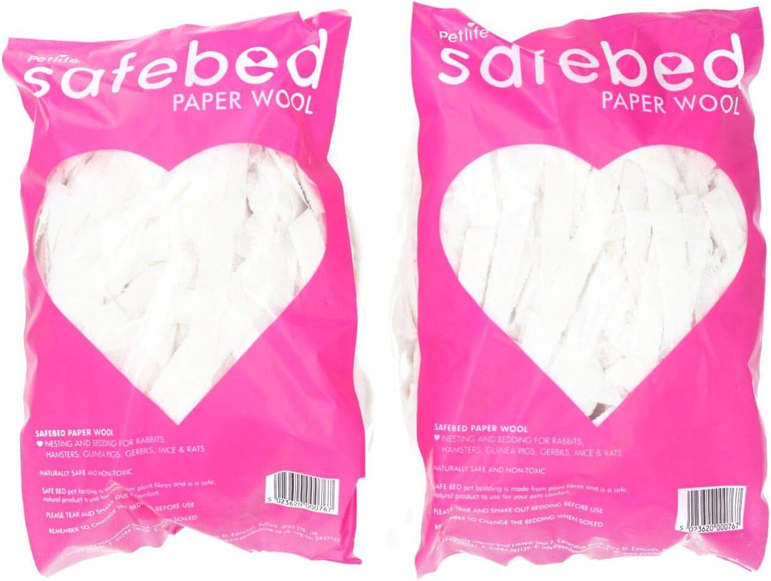 AB Tools 2er-Pack Kleintiere Hamster Rennmäuse Mäuse Ratten Papier Wolle Einstreu Nesting