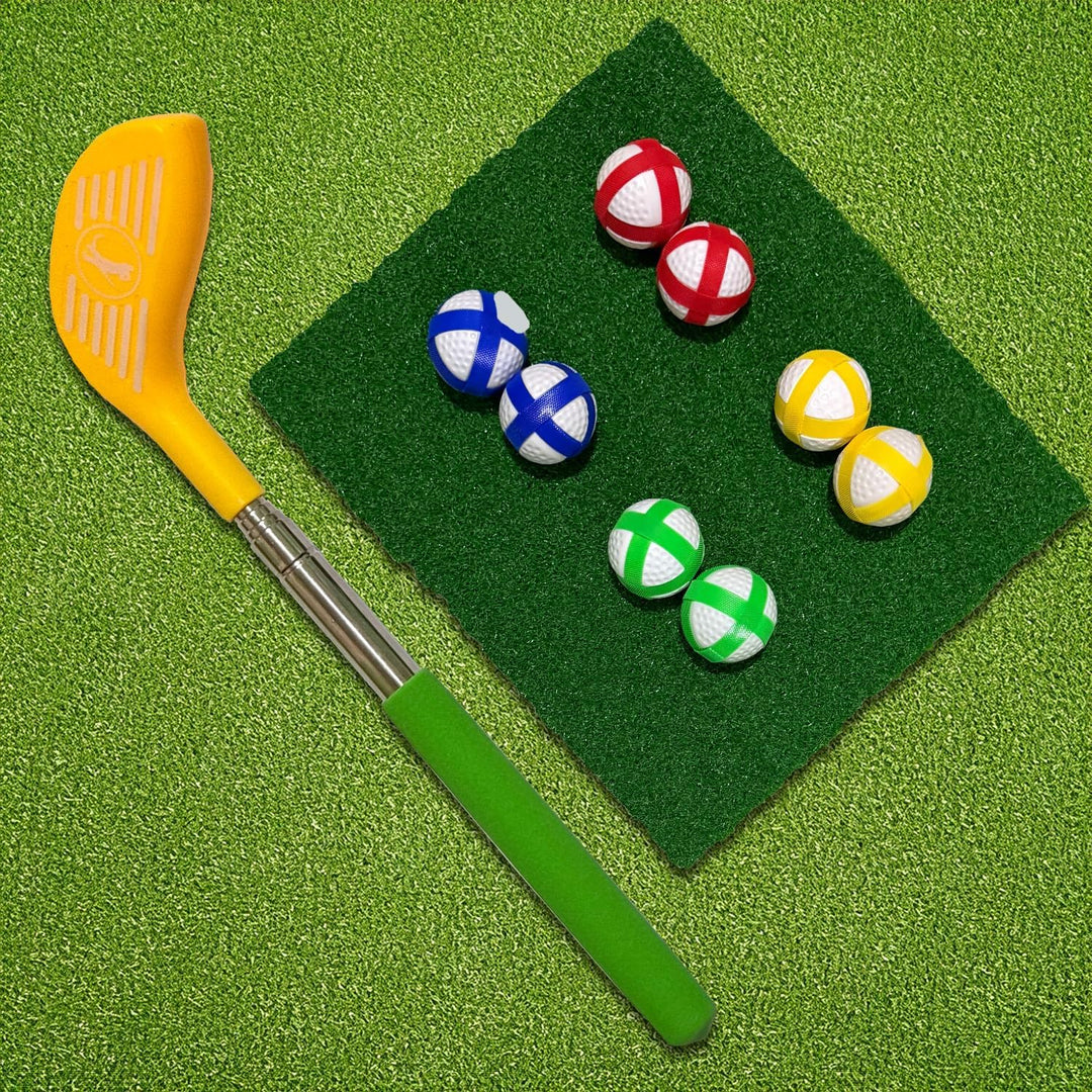 Golf Abschlag Matte Minigolf Für Zuhause - Mini Golf Set Indoor - 160x100 cm Golf Teppich - Inkl. 8