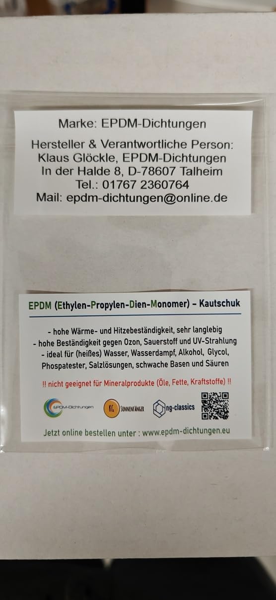 O-Ringe Gummi-Dichtungen EPDM für alle 1/2" bzw. 3/4" Zoll Garten Schlauchsysteme z.B. Gardena (Prof