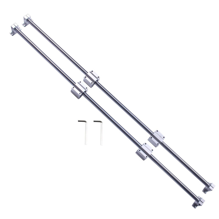 GooEquip 2 Stück Linearwelle Ø20mm 1200mm Linearführung Horizontale Präzisionswelle Linearlager + 4