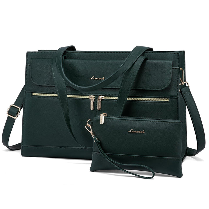 LOVEVOOK Laptop Handtasche Damen, 15,6 Zoll Laptoptasche Shopper Tasche Damen 2 in 1 Umhängetasche,