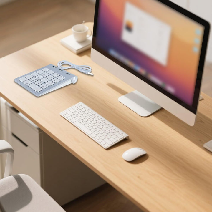 Orivin Kabelgebundener Nummernblock, Typ-C-Notebook-USB-2.0-Zifferntastatur, mit 3 USB-Anschlüssen f