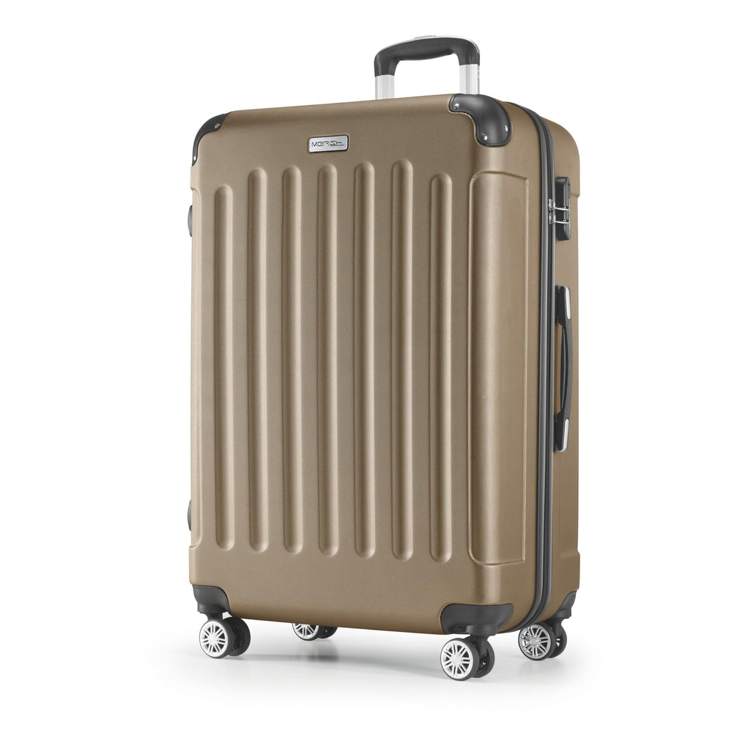 MERISH Reisekoffer Koffer Kofferset Trolleys Zwillingsrollen 3tlg. Hartschale in 9 Farben (Champagne