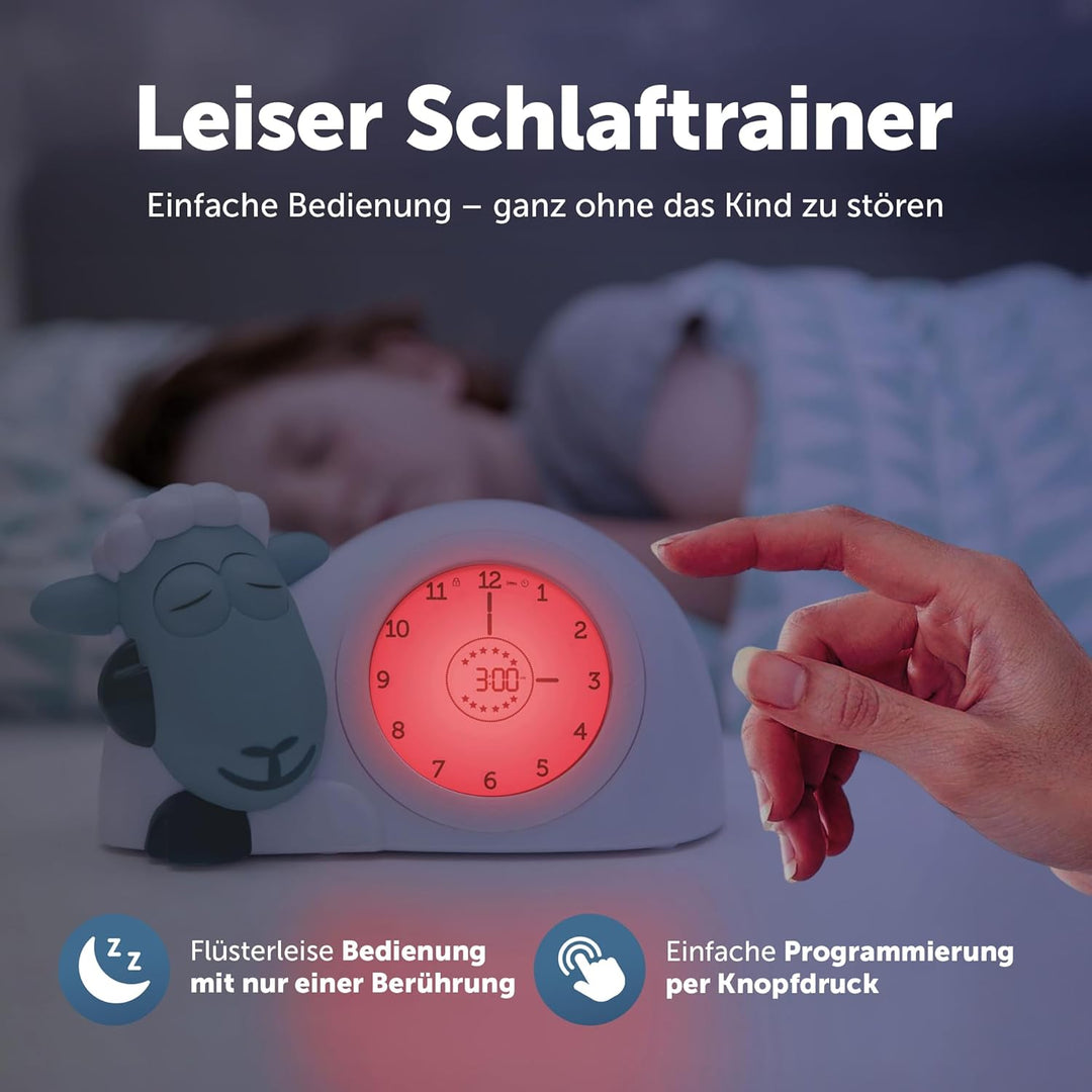 ZAZU Sam The Lamb Uhr – Schlafcoach Uhr und Nachtlicht für Kinder | Bringt Ihrem Kind mit visuellen
