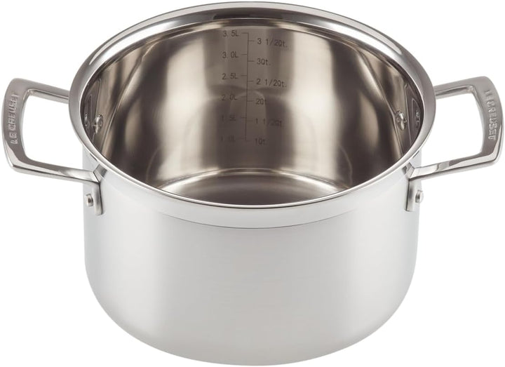Le Creuset Fleischtopf aus 3-ply Edelstahl, Ø 20 cm, Für alle Herdarten inkl. Induktion geeignet, Si