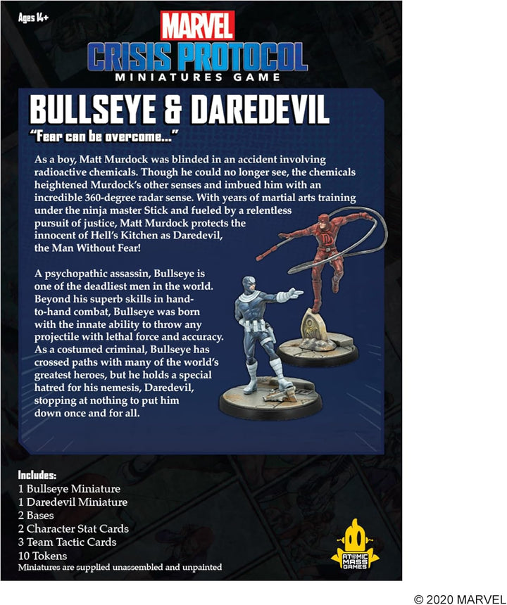 Atomic Mass Games , Marvel Crisis Protocol: Character Pack: Bullseye and Daredevil, Miniatures Game,
