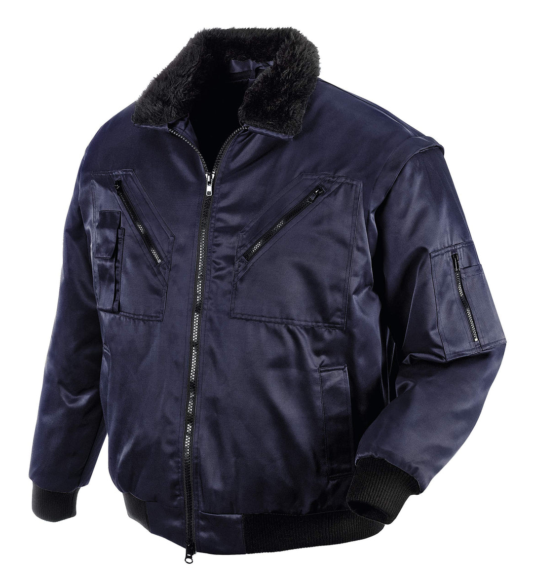 teXXor Piloten Oslo Arbeitsjacke mit abnehmbaren Ärmeln, XXL, marine, 4174 XXL Marine, XXL Marine