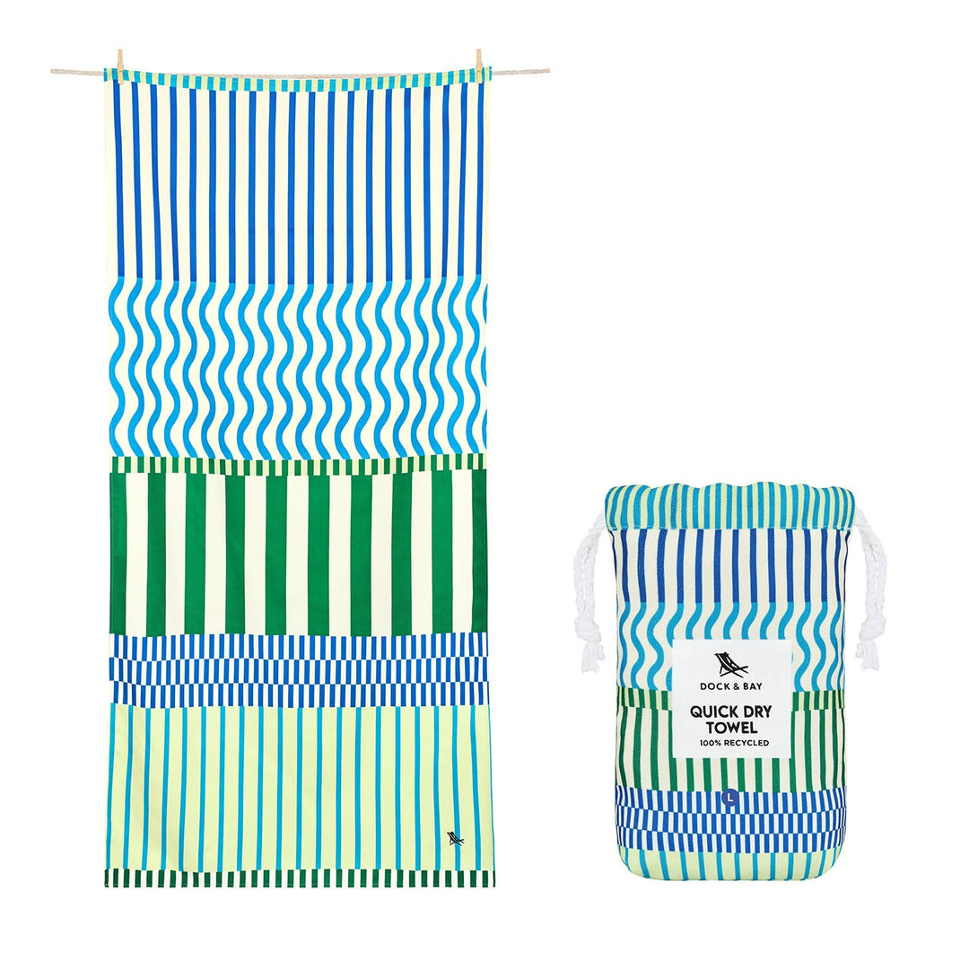 Dock &amp; Bay Strandhandtuch - Super saugfähig, trocknet schnell, ohne Sand - Kompakt, Leicht - 100% Re