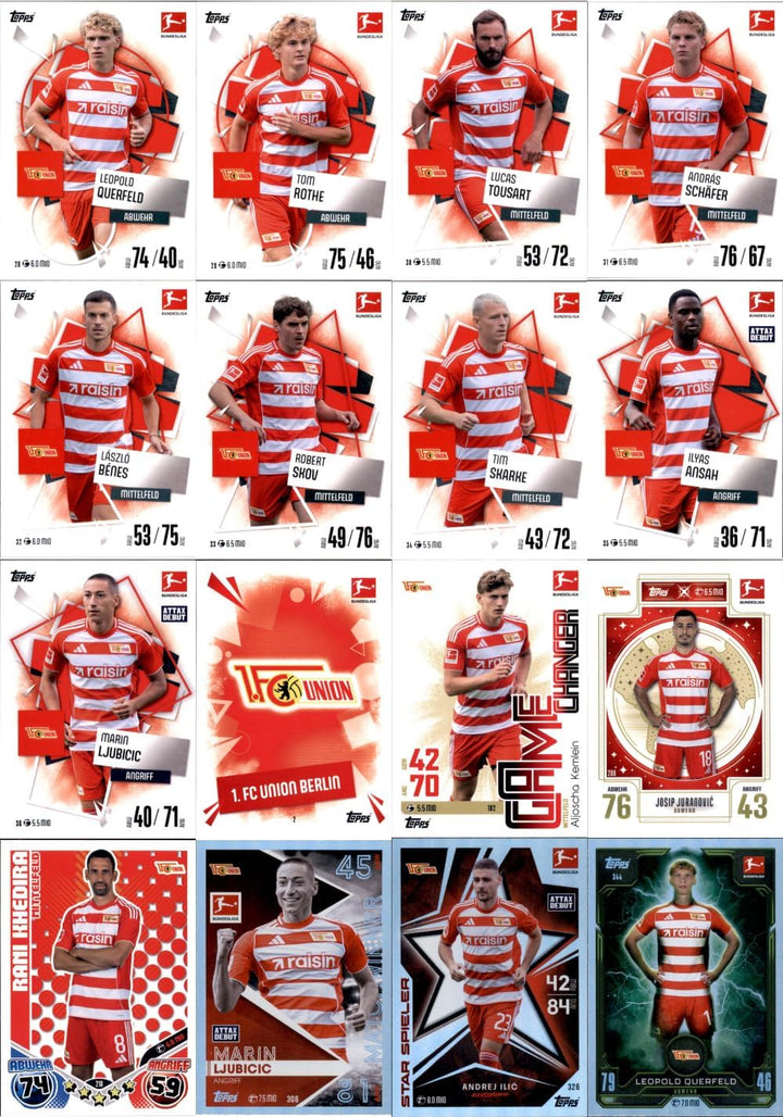 Bundle mit Topps Match Attax Bundesliga - 2025/26 - Mannschaftspaket - 1. FC Union Berlin + Exklusiv