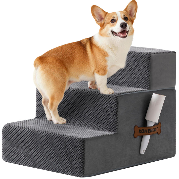 Hundetreppe &amp; Rampe für hohes Bett &amp; Sofa, 33-61 cm abnehmbare Haustiertreppe für kleine &amp; mittlere