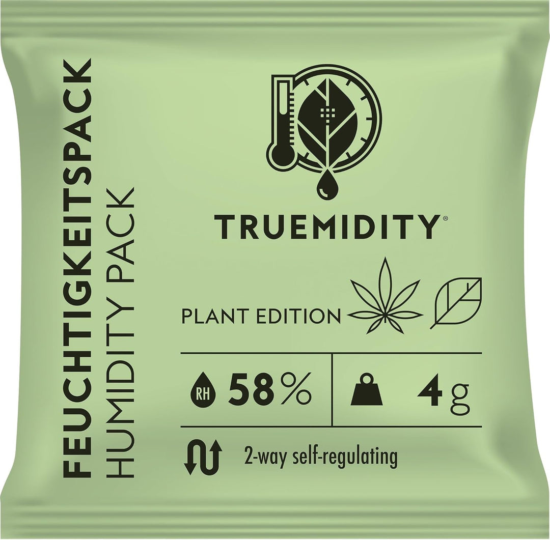 TRUEMIDITY Plant Edition Feuchtigkeitspack, 58% Relative Luftfeuchtigkeit, 4g Packungen, 2-Wege-Feuc