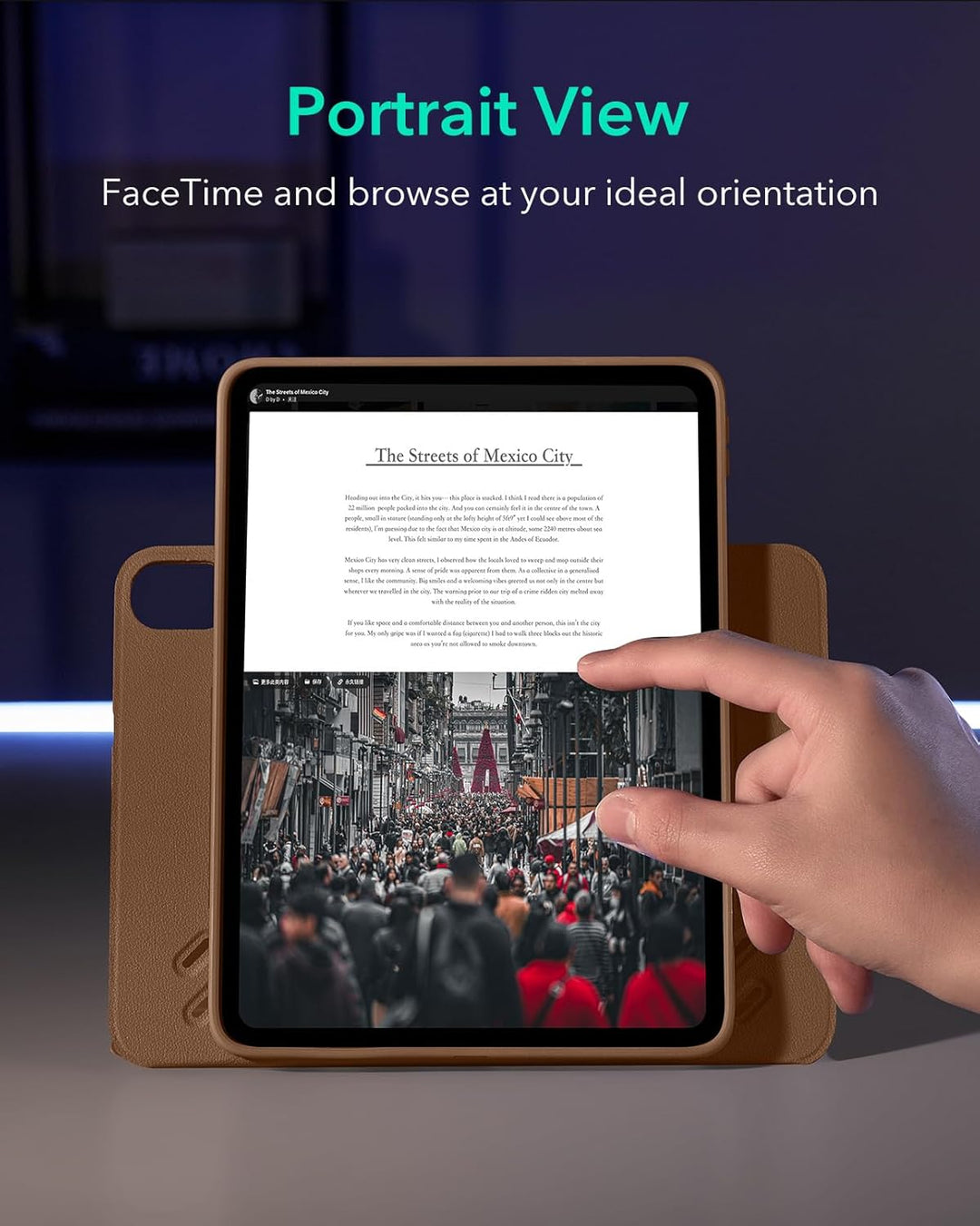 ESR für iPad Air 13 Zoll M3/M2 Hülle (2025/2024), Drehbare Hülle mit Abnehmbarer Magnetabdeckung, St