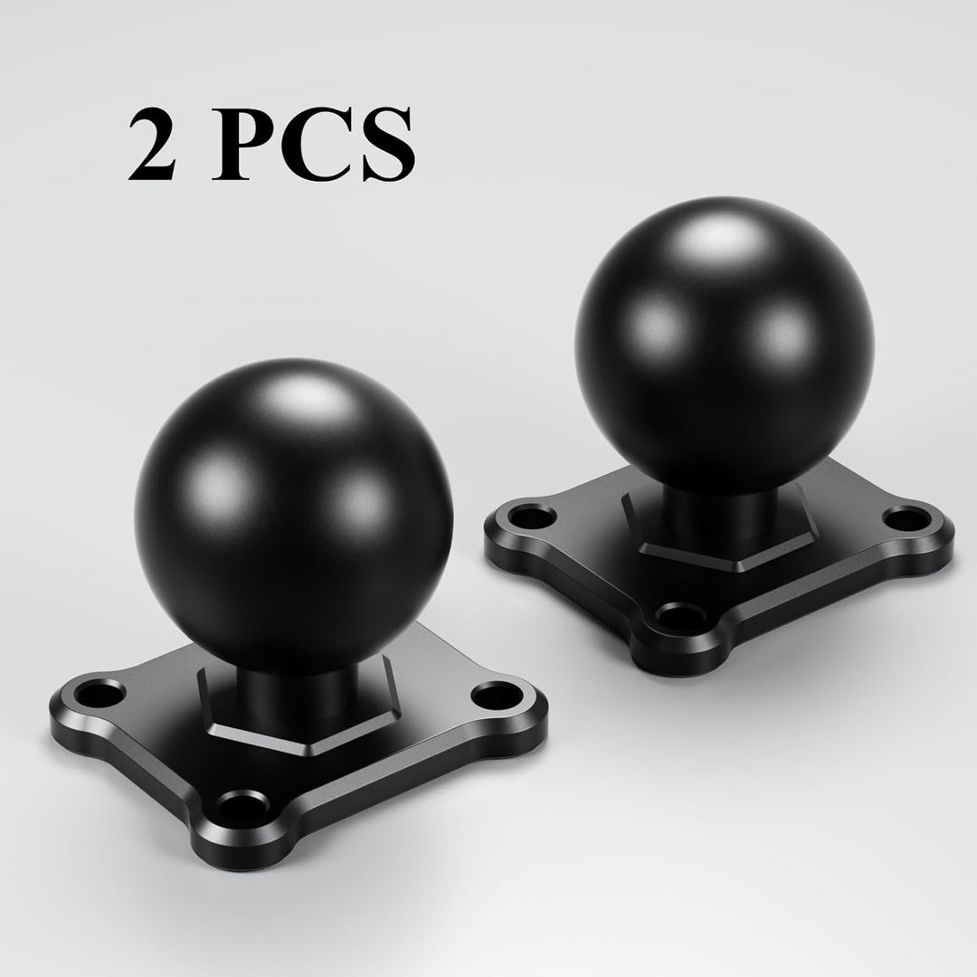 BRCOVAN 2 Stück, 1,5'' Kugelhalterung mit Aluminiumlegierung 4-Loch-AMPS Quadratische Plattenbasis,